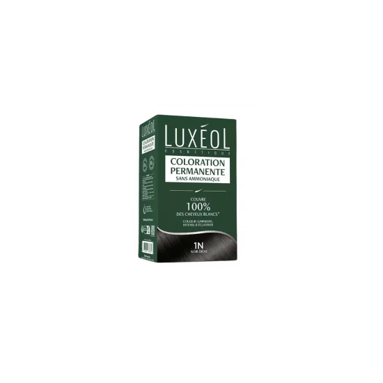 Luxéol Coloration Permanente 1N – Noir Ebène pour Beauté