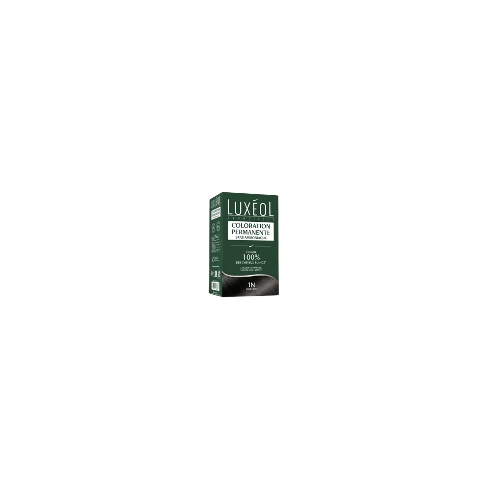 Luxéol Coloration Permanente 1N – Noir Ebène pour Beauté