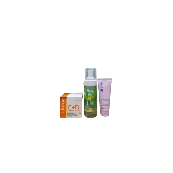 LIRENE CREME C+D PEAU SECHE + MOUSSE NETTOYANTE VIT C + CREME MAINS...