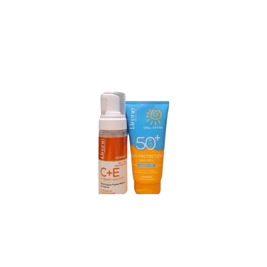 LIRENE PACK EMULSION SPF50+ +MOUSSE NETTOYANTE ECLAIRCISSANTE pour ...