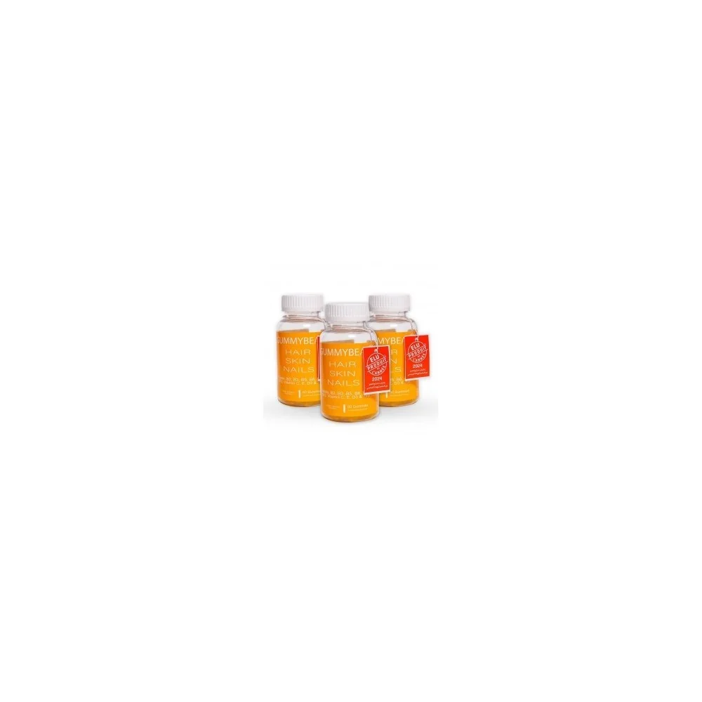 GUMMYBEAR Hair Skin et Nails, 60 Gummies lot de 3 pour Accueil