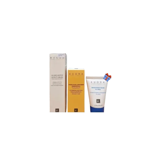 KUORA PACK CREME EFFET BOTOX + ECRAN TEINTE + CREME MAIN OFFERTE po...