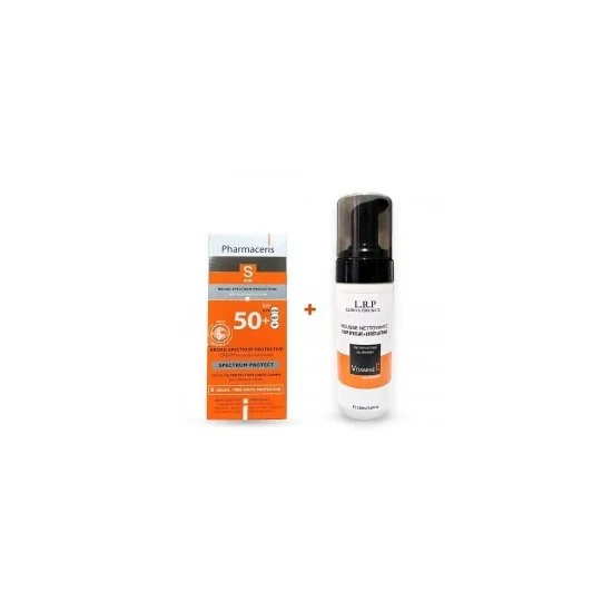 PACK PHARMACERIS ECRAN INVISIBLE + LRP MOUSSE NETTOYANTE VIT C pour...