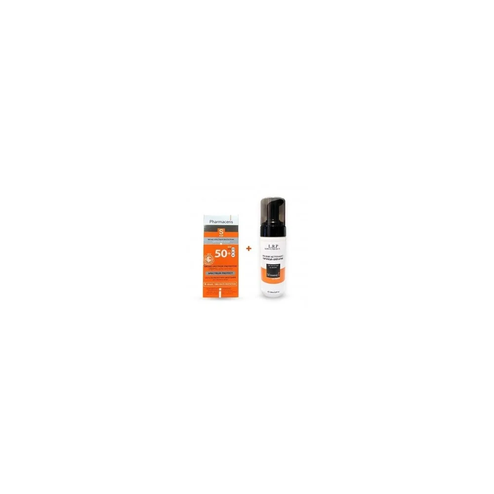 PACK PHARMACERIS ECRAN INVISIBLE + LRP MOUSSE NETTOYANTE VIT C pour...