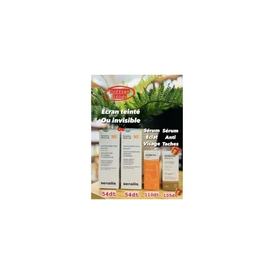 Coffret: Ecran Sensilis teinté OU invisible & Sérum éclat visage SE...