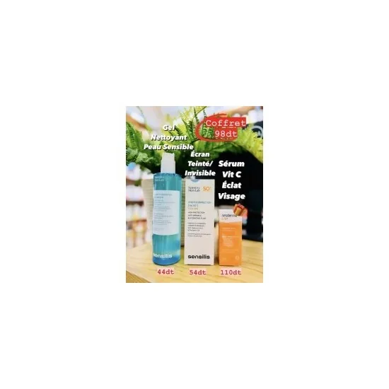 Coffret: Gel nettoyant Sensilis & Ecran teinté OU invisible + CADEA...