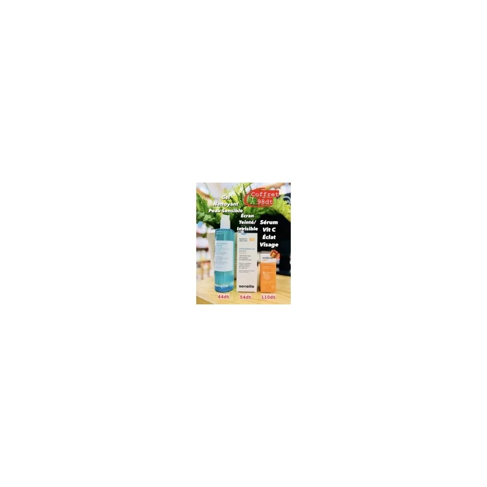 Coffret: Gel nettoyant Sensilis & Ecran teinté OU invisible + CADEA...