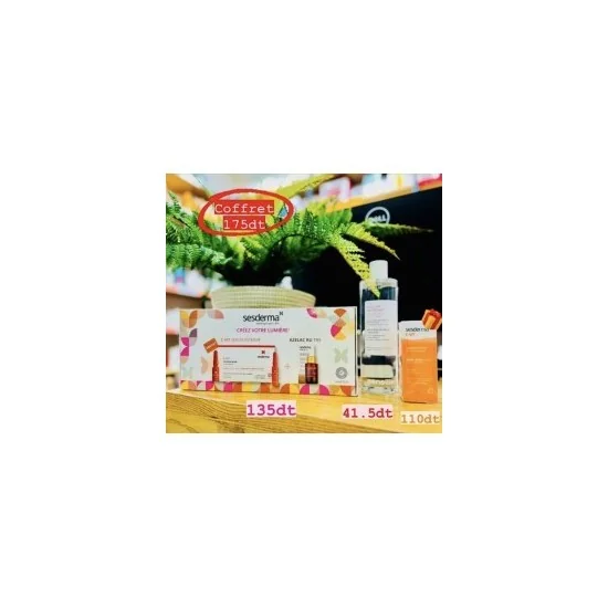 Coffret: SESDERMA Sérum intensif Vit C ET Azelac RU TRX & Eau Micel...