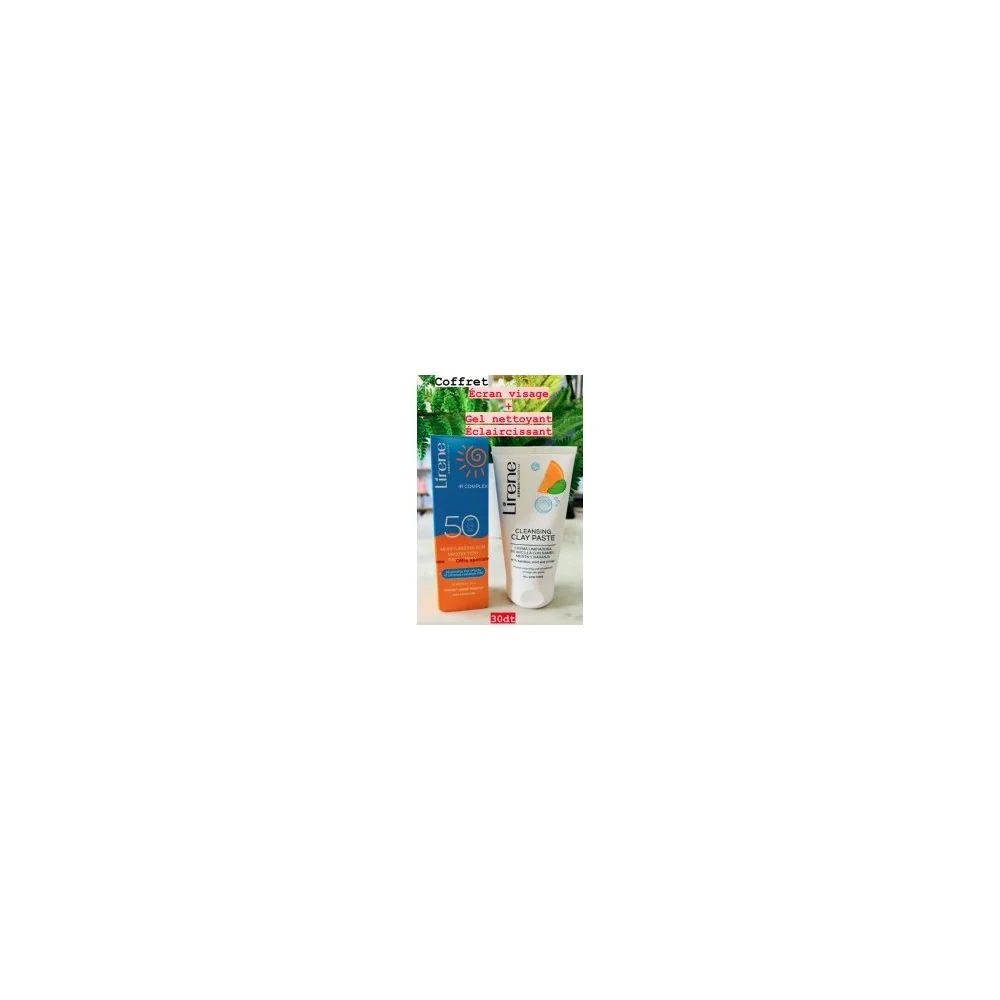 COFFRET LIRENE ECRAN VISAGE + GEL NETTOYANT ECLAIRCISSANT pour Femmes