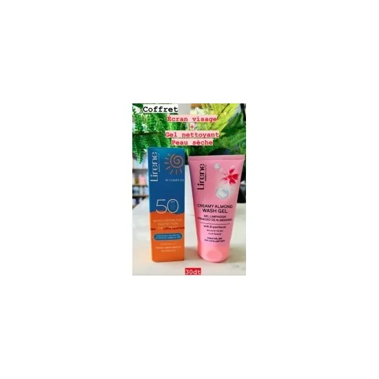 COFFRET LIRENE ECRAN VISAGE + GEL NETTOYANT PEAUX SECHES pour Femmes