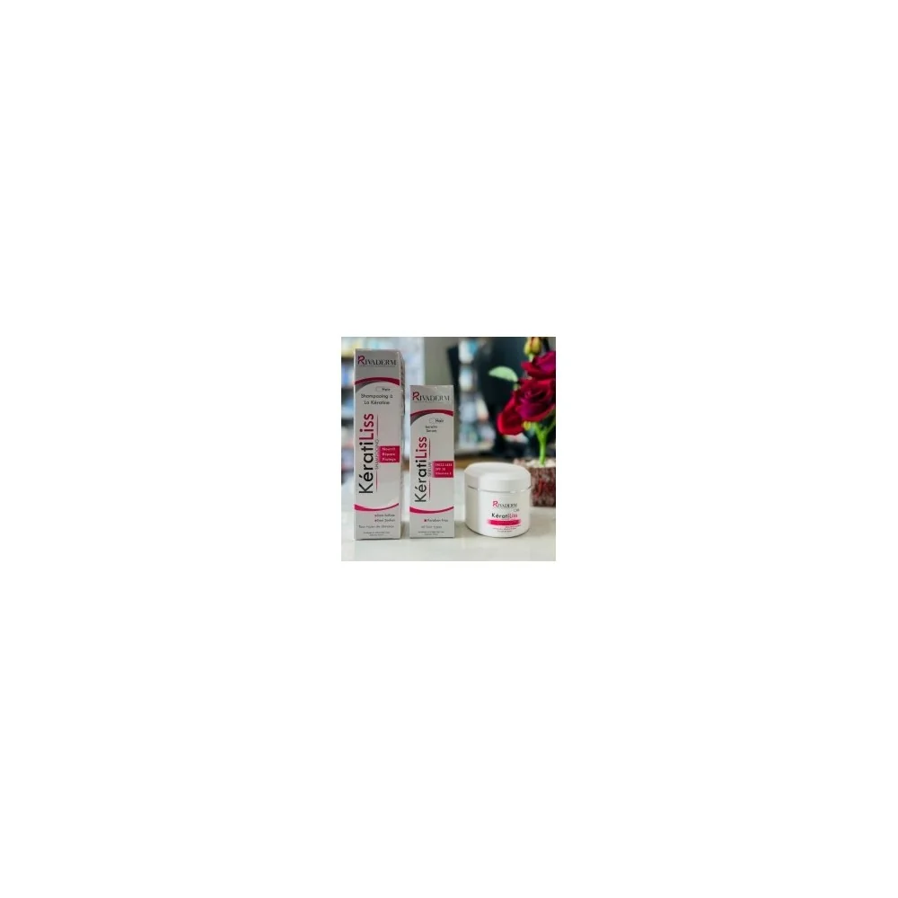 COFFRET RIVADERM KERATILISS SHAMPOING 200ML+ SERUM 50ML+ MASQUES 15...