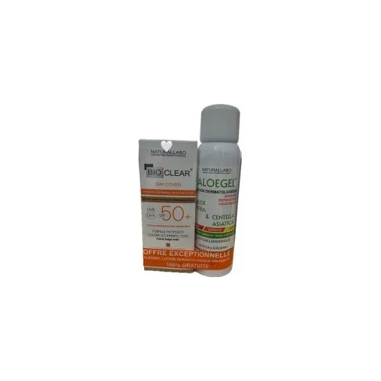 NATURALLABO BIOCLEAR Ecran Solaire Minéral Beige ROSE– 30ml & ALOEG...