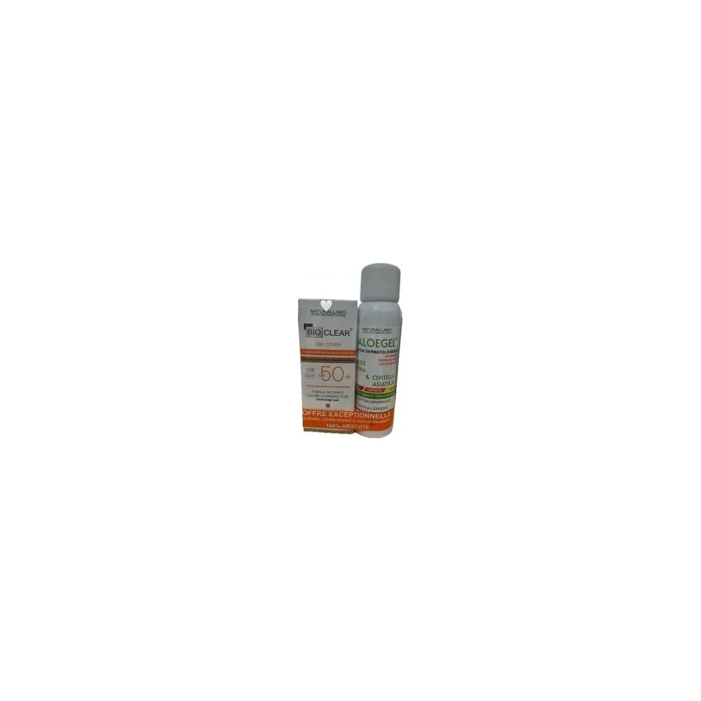 NATURALLABO BIOCLEAR Ecran Solaire Minéral Beige ROSE– 30ml & ALOEG...