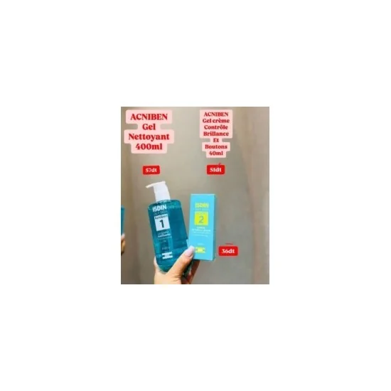 ISDIN ACNIBEN GEL NETTOYANT 400ML+ ACNIBEN GEL-CREME 40ML pour Accueil
