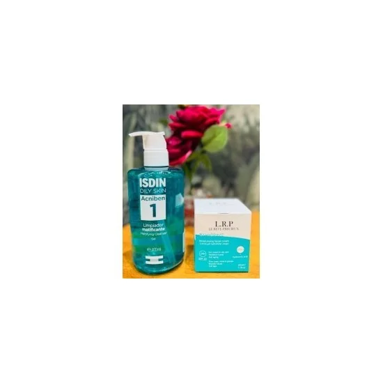ISDIN ACNIBEN GEL NETTOYANT 400ML + LRP CREME VIT B3 pour Accueil