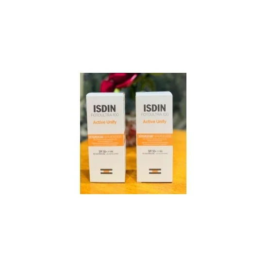 ISDIN Active Unify Fusion Fluid ECRAN SPF 50+ LOT DE 2 pour Accueil
