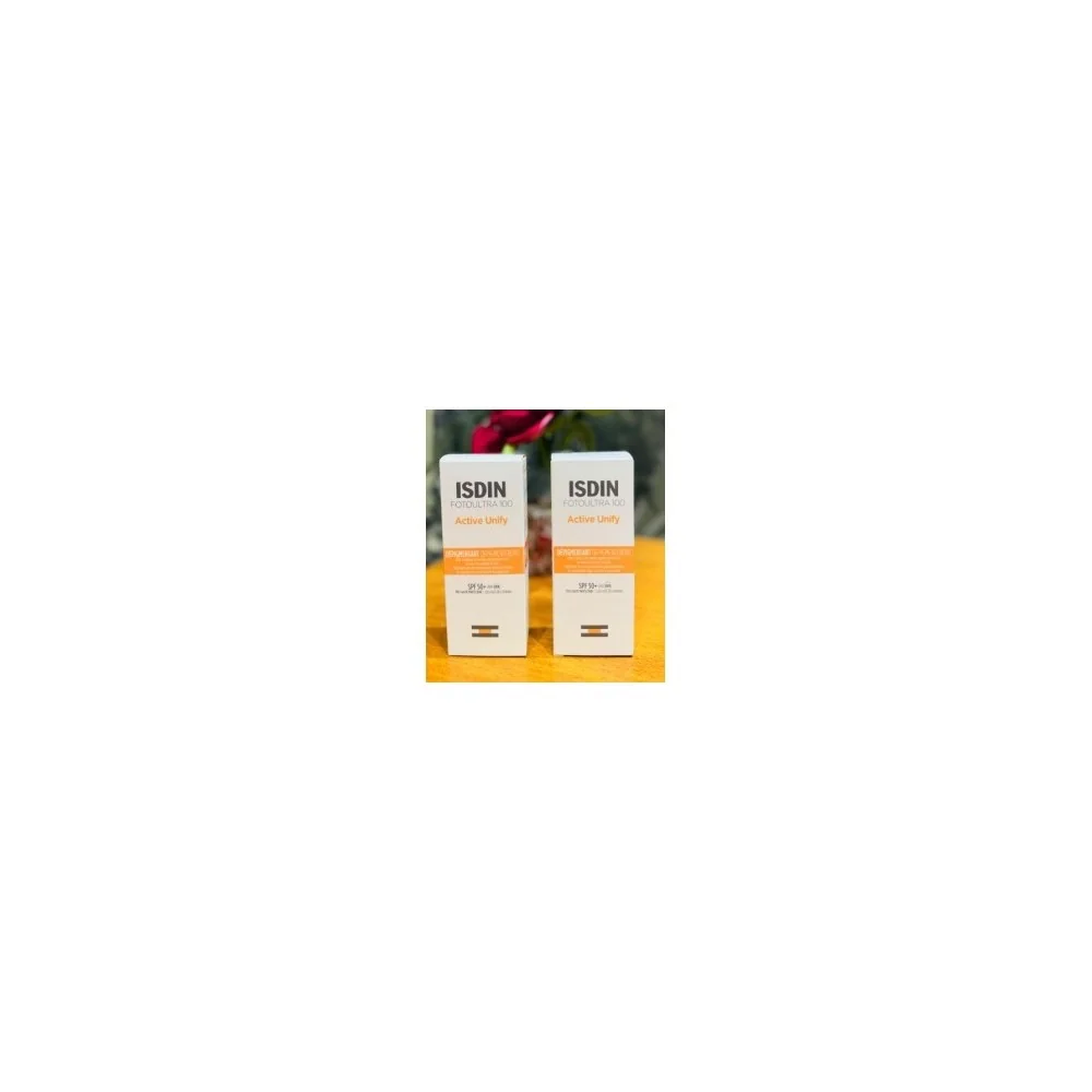ISDIN Active Unify Fusion Fluid ECRAN SPF 50+ LOT DE 2 pour Accueil