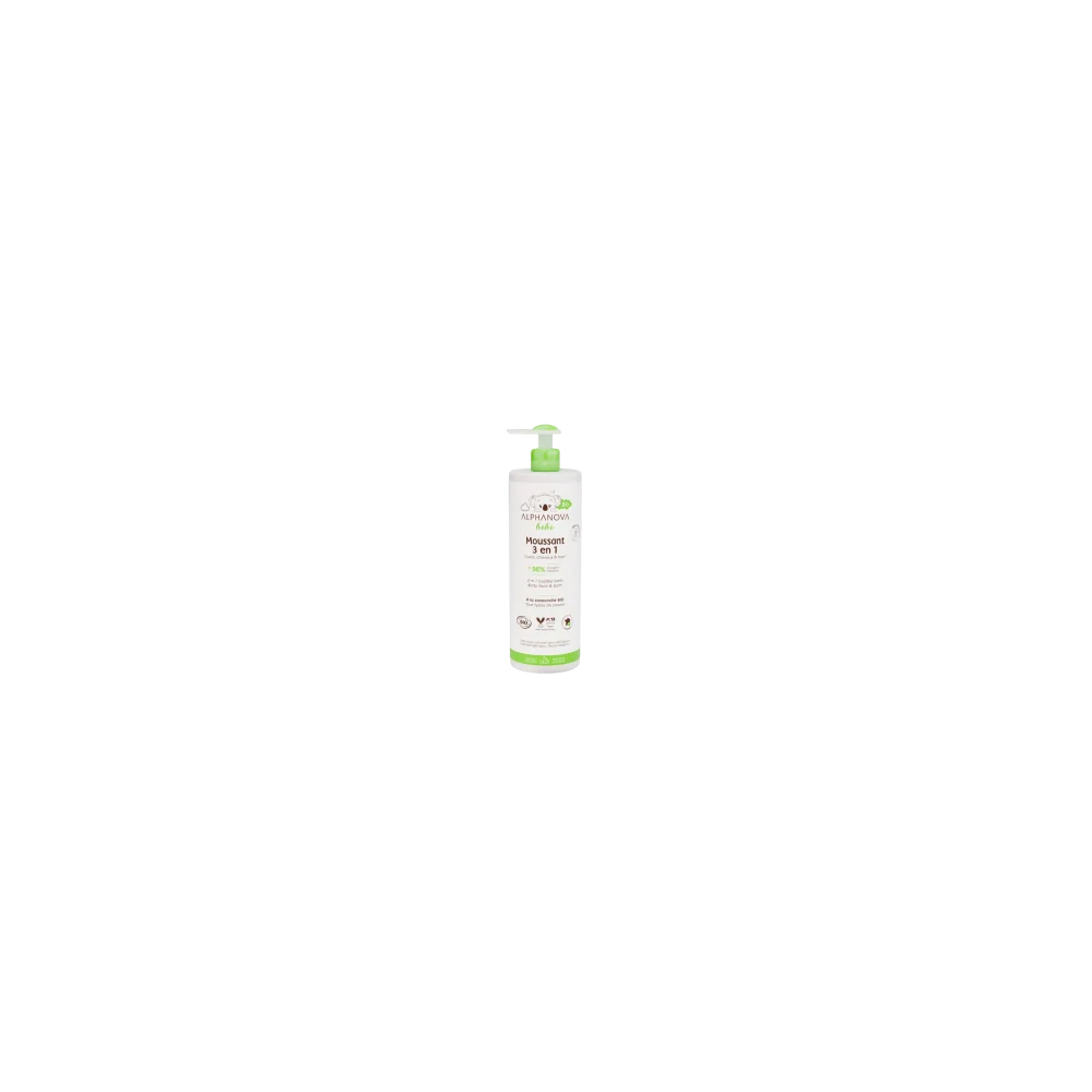ALPHANOVA - MOUSSANT 3 EN 1 CORPS, CHEVEUX ET BAIN MOUSSANT 400ML p...