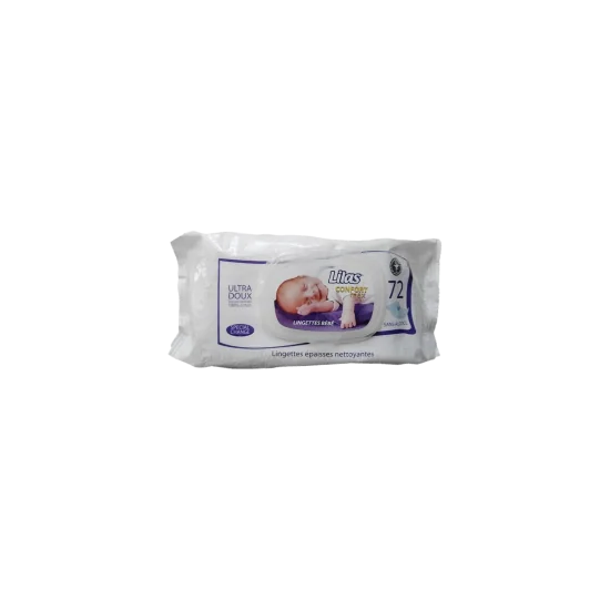 LILAS - LINGETTES CONFORT MAX 72PIECES pour Maman et bébé