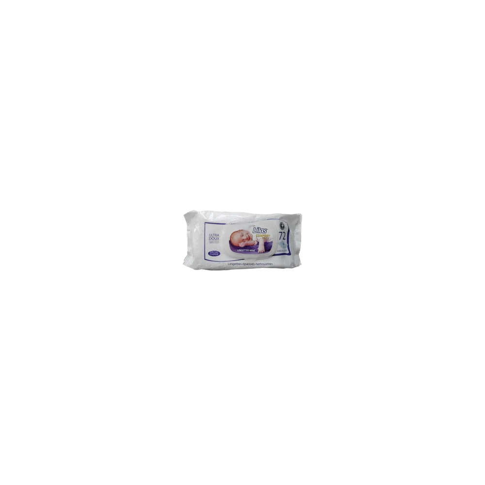 LILAS - LINGETTES CONFORT MAX 72PIECES pour Maman et bébé