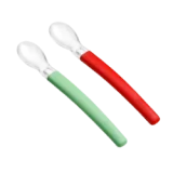WEE BABY - LOT DE 2 CUILLERES EN SILICONE +6MOIS pour Maman et bébé
