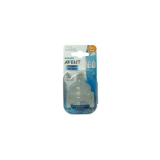 AVENT - LOT DE 2 TETINES CLASSIC+ ANTI-COLIC +6MOIS pour Maman et bébé