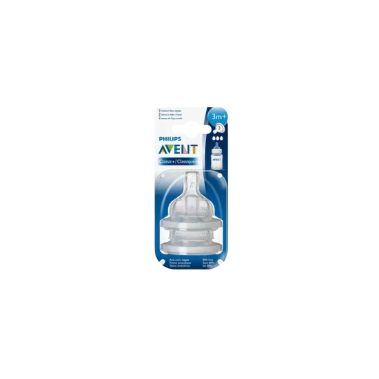 AVENT - LOT DE 2 TETINES CLASSIC + ANTI COLIC +3MOIS pour Maman et ...