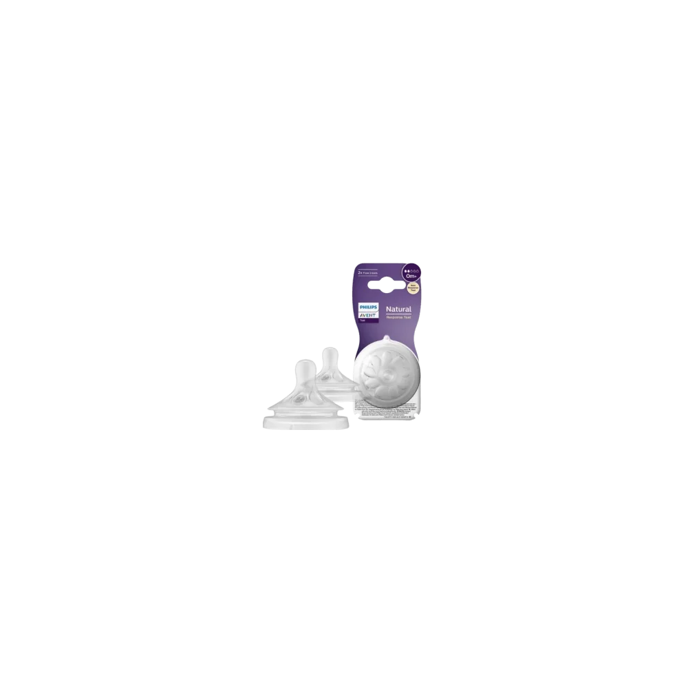 AVENT - LOT DE 2 TETINES NATURAL RESPONSE +0MOIS pour Maman et bébé