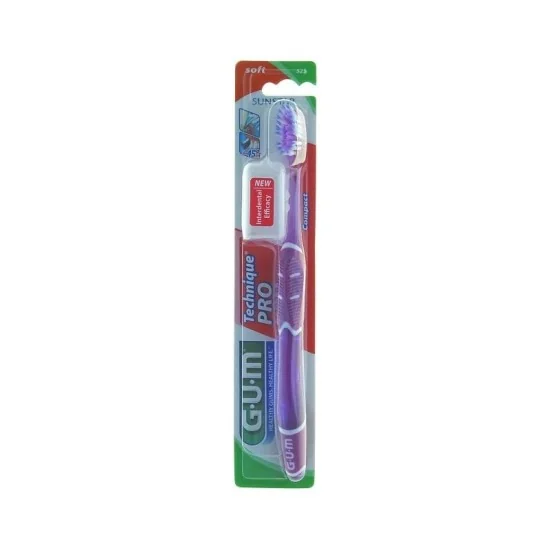 GUM Brosse à Dents Technique Pro Souple 525 pour Beauté