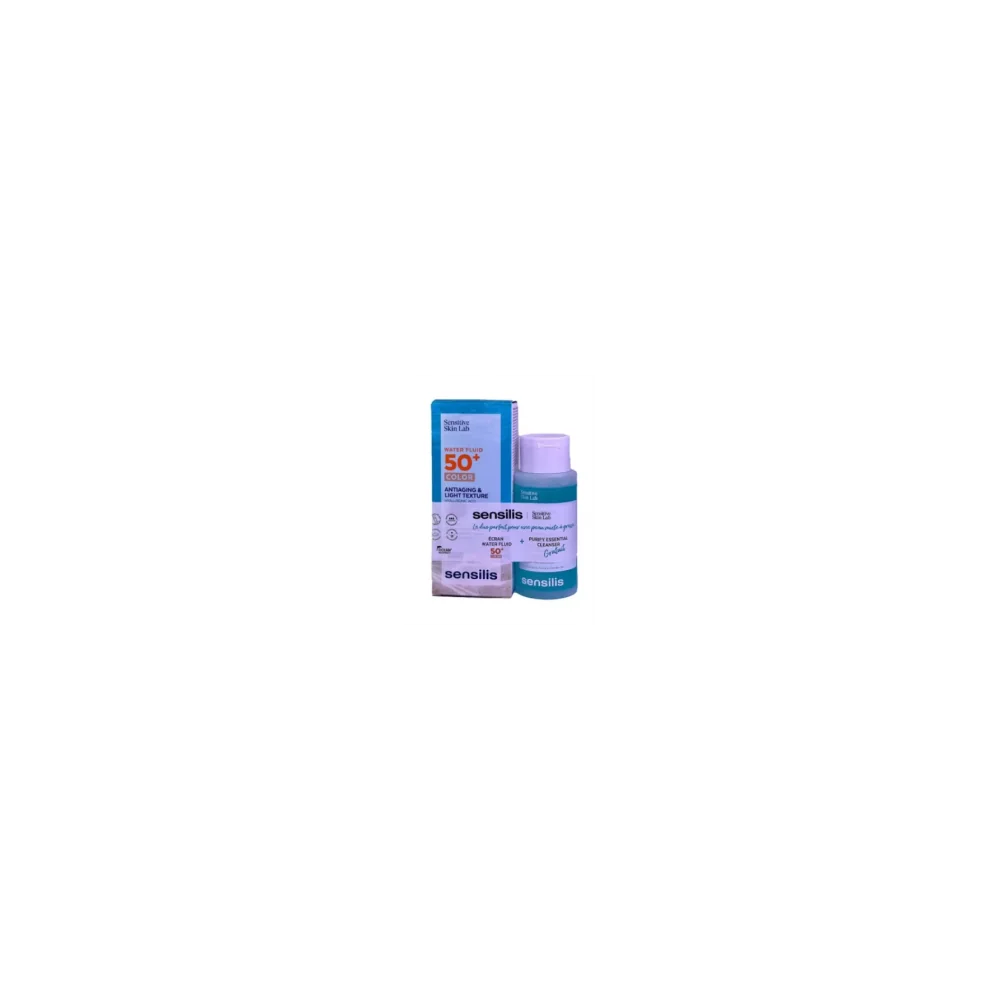 PACK- SENSILIS - SENSITIVE SKIN WATER FLUID TEINTE SP50+ 40ML+GEL C...