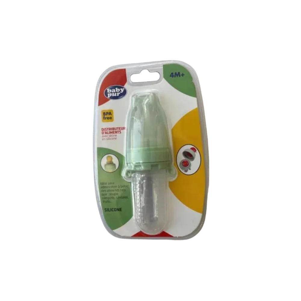 BABY PUR - DISTRIBUTEUR D'ALIMENTS AVEC CUILLERE EN SILICONE 4M+ po...
