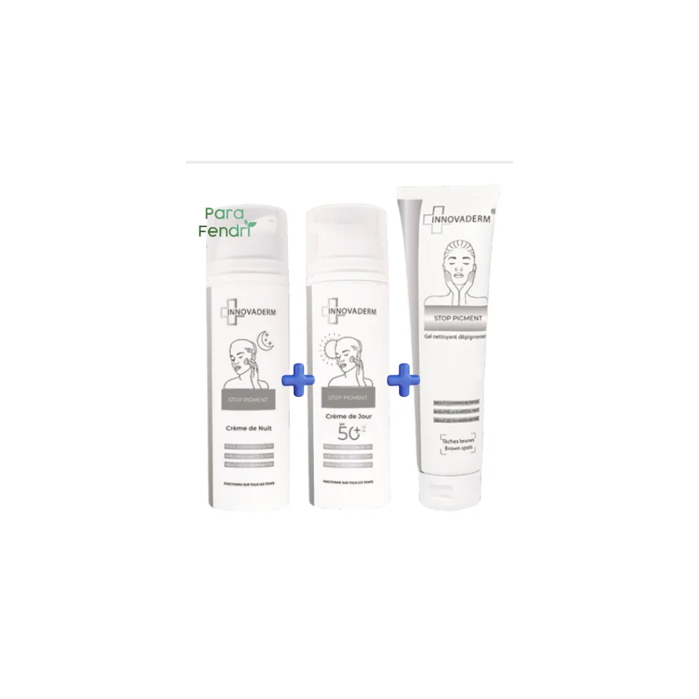 PACK INNOVADERM ANTI TACHES - GEL NETTOYANT + CREME DE JOUR SPF 50+...