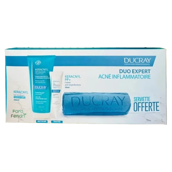 DUCRAY - KERACNYL GEL MOUSSANT 200ML + CREME ANTI IMPERFECTIONS 30M...