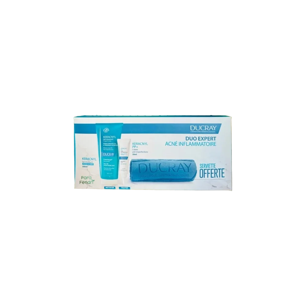 DUCRAY - KERACNYL GEL MOUSSANT 200ML + CREME ANTI IMPERFECTIONS 30M...