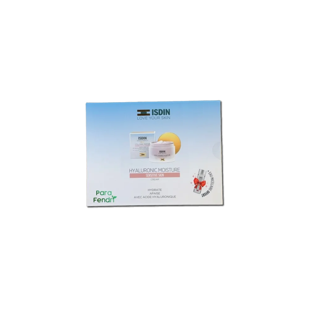 ISDIN - COFFRET : CREME HYDRATANTE PEAUX SENSIBLES 50G + EAU MICELL...