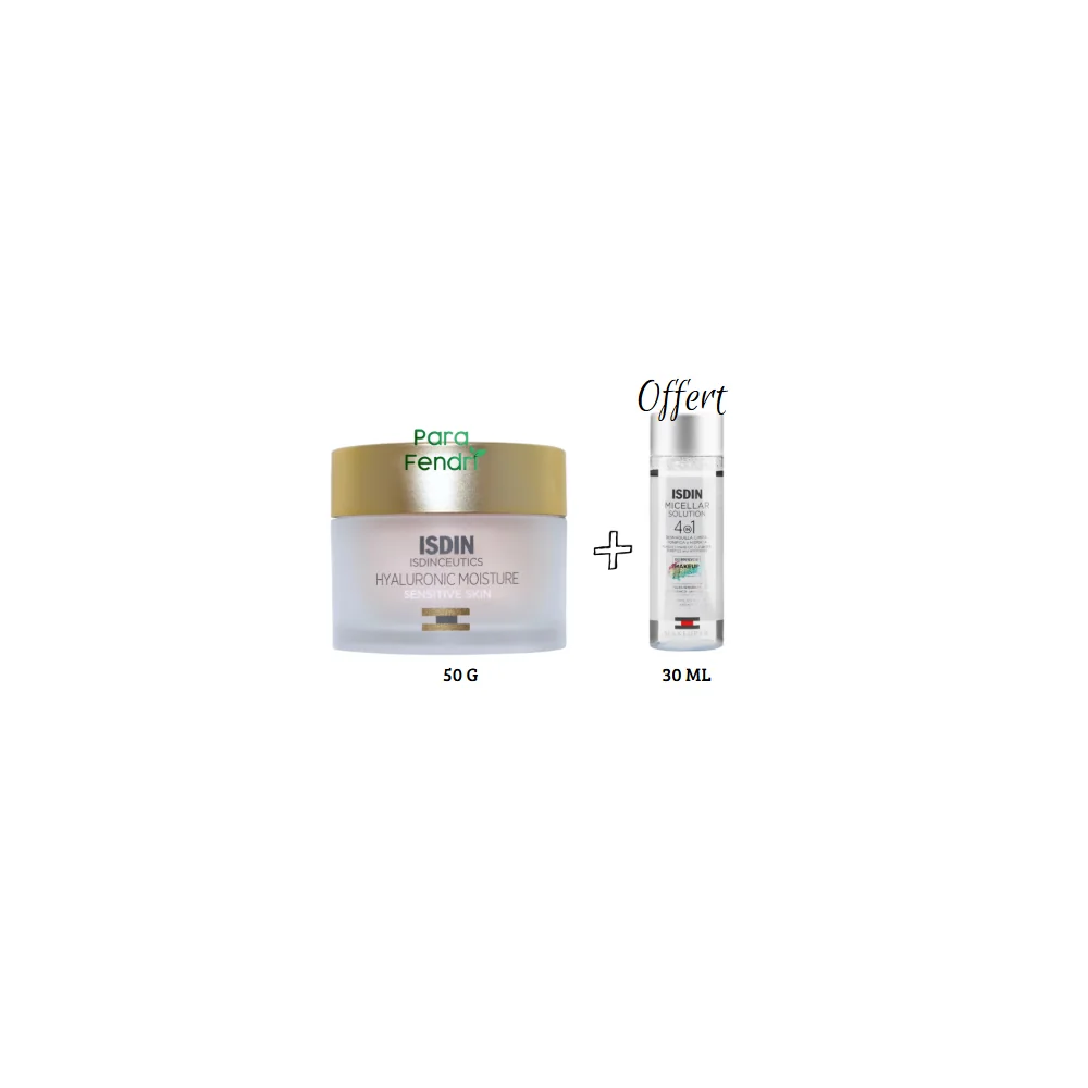 ISDIN - COFFRET : CREME HYDRATANTE PEAUX SENSIBLES 50G + EAU MICELL...
