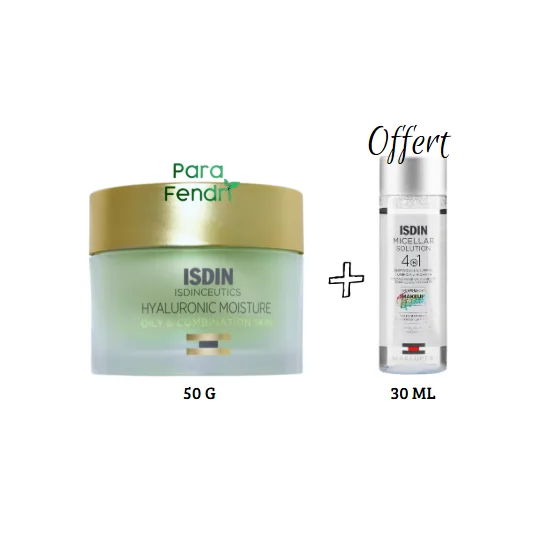 ISDIN - COFFRET : CREME HYDRATANTE PEAUX GRASSES ET MIXTE 50G + EAU...