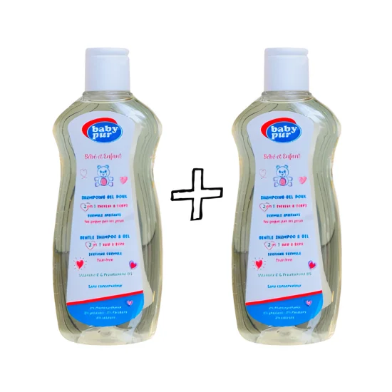 BAY PUR - LOTS DE 2 SHAMPOINGS GELS 2EN1 CHEVEUX ET CORPS 200 ML po...