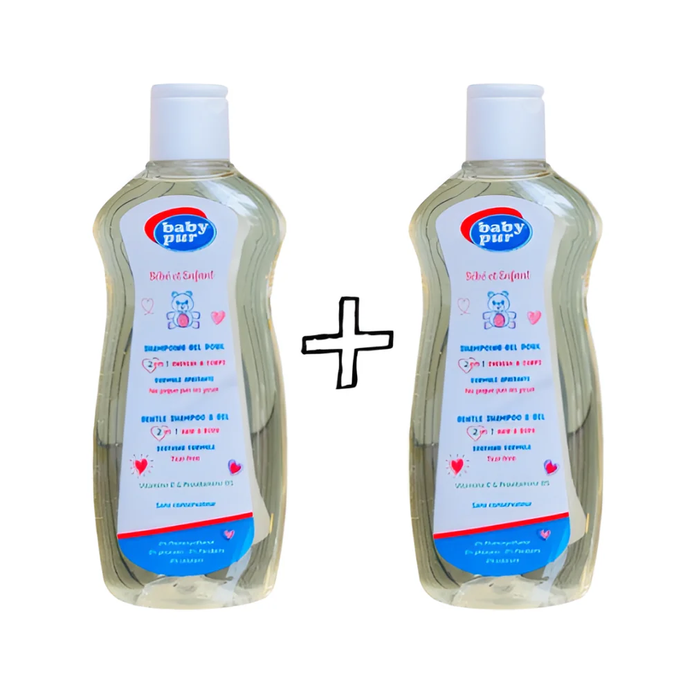 BAY PUR - LOTS DE 2 SHAMPOINGS GELS 2EN1 CHEVEUX ET CORPS 200 ML po...