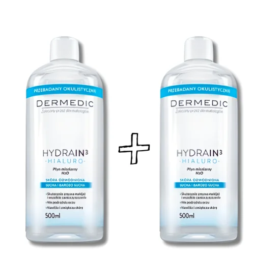 DERMEDIC - LOT DE 2 EAUX MICELLAIRES 500ML pour Accueil