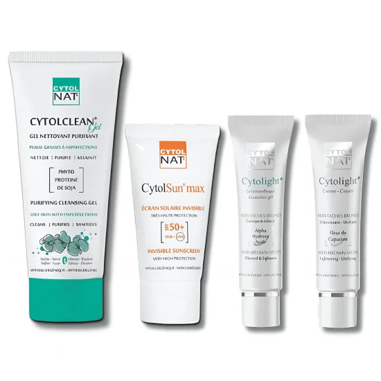 CYTOLNAT - PACK : GEL NETTOYANT PURIFIANT + ECRAN INVISIBLE + GEL A...