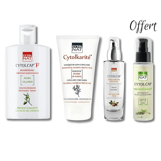 CYTOLNAT - COFFRET : SHAMPOING FORTIFIANT + MASQUE REPARATEUR + SER...
