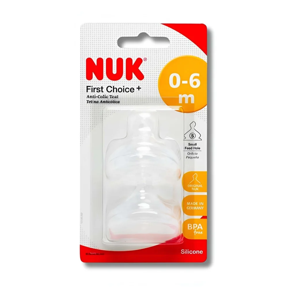 NUK - LOT DE 2 TETINES FIRST CHOICE+ 0-6 MOIS TAILLE S pour Maman e...