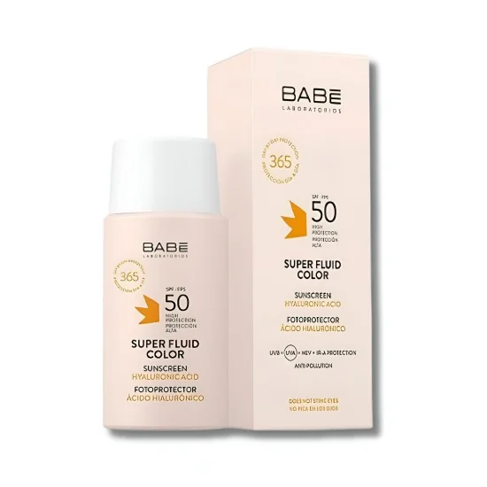 BABE - ECRAN MATIFIANT SUPER FLUID COLOR SPF 50+ 50ML pour Solaire