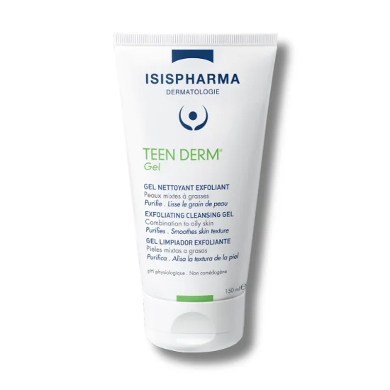 ISISPHARMA TEEN DERM - GEL NETTOYANT EXFOLIANT PEAUX MIXTES A GRASS...
