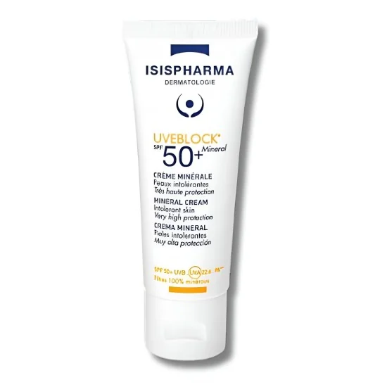ISISPHARMA UVEBLOCK - CREME SOLAIRE MINERALE SPF 50+ 40ML pour Visage