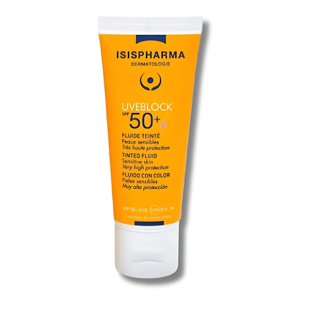 ISISPHARMA UVEBLOCK FLUIDE TEINTE PEAUX SENSIBLES MEDIUM 40ML pour ...