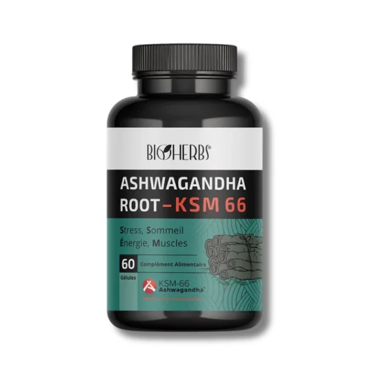 BIOHERBS - ASHWAGANDAH ROOT KSM-66 BOITE DE 60 pour Accueil