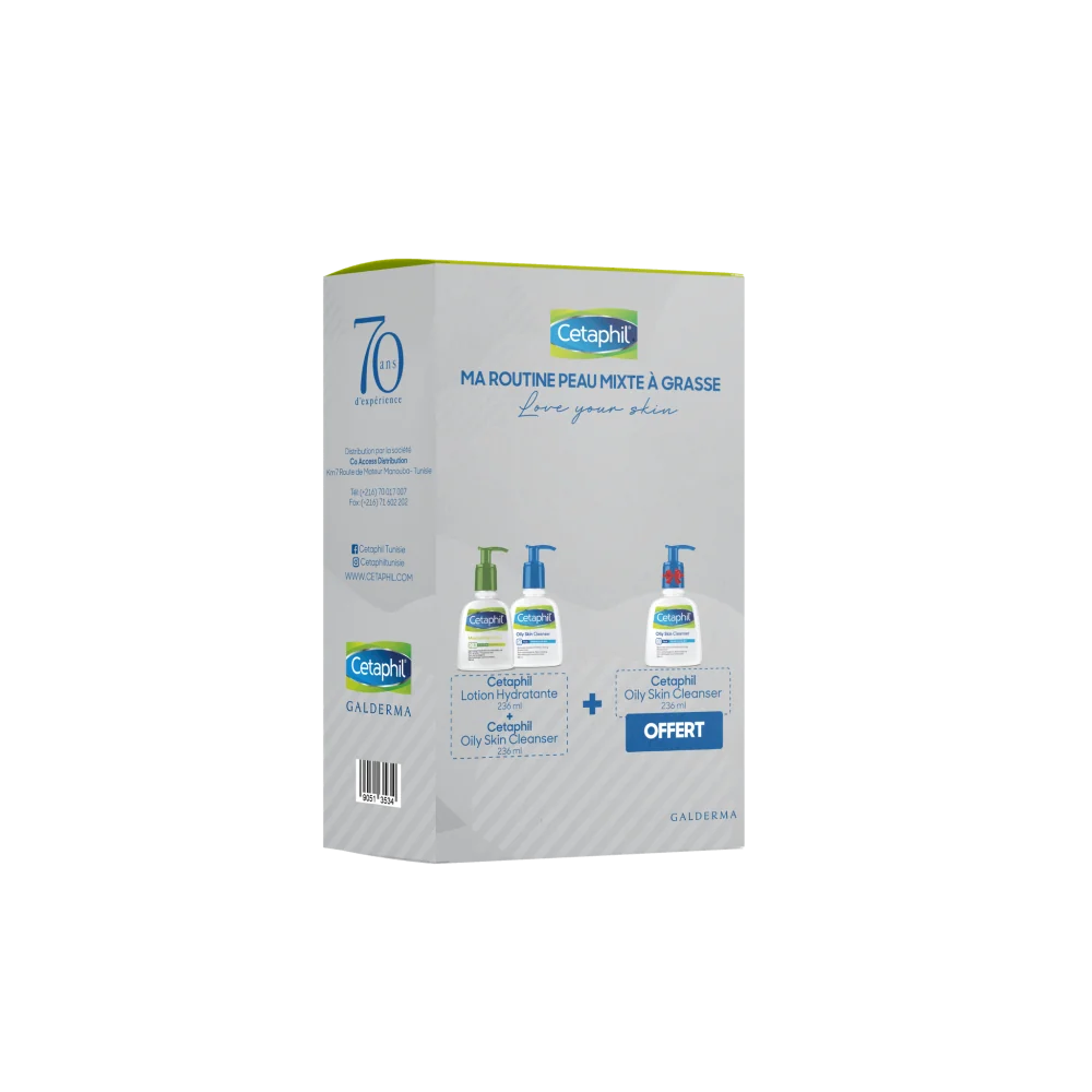 CETAPHIL MA ROUTINE PEAU MIXTE A GRASSE pour Visage