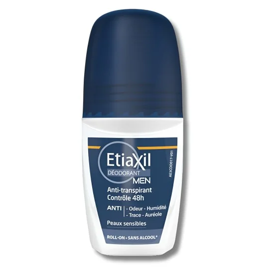 ETIAXIL - ROLL ON DEODORANT MEN ANTI TRANSPIRANT PEAUX SENSIBLES 50...